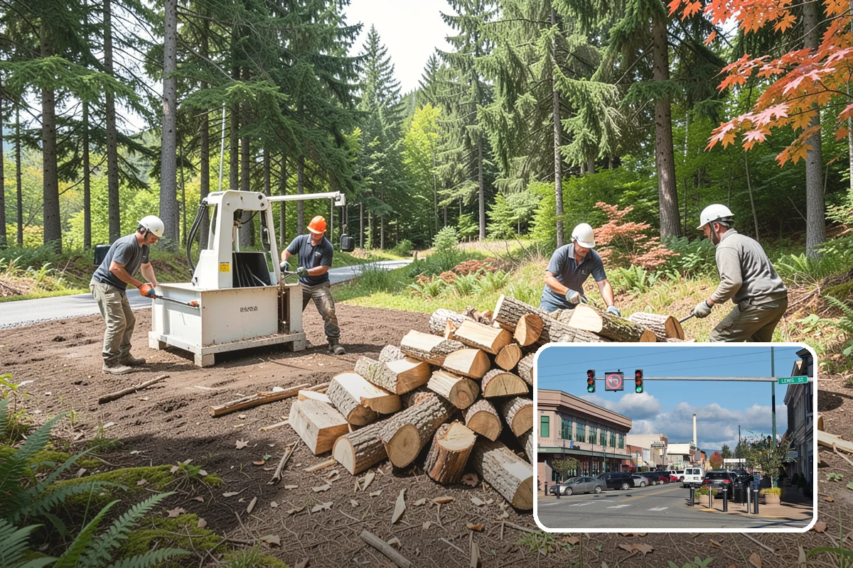 Firewood Organization in Monroe, Snohomish County, WA - Turns a rotting heap into fast-drying stacks