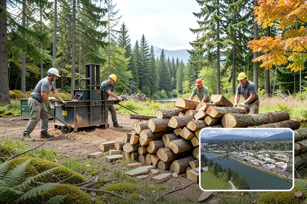 Firewood Organization in Mount Vernon, Skagit County, WA - Turns a rotting heap into fast-drying stacks