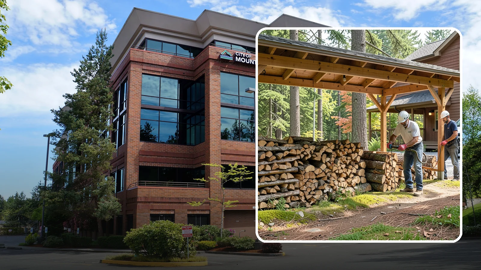 Firewood Organization in Mountlake Terrace, Snohomish County, WA - We reorganize a disorganized woodpile into tidy, well-ventilated stacks that dry faster and are easy to draw from.