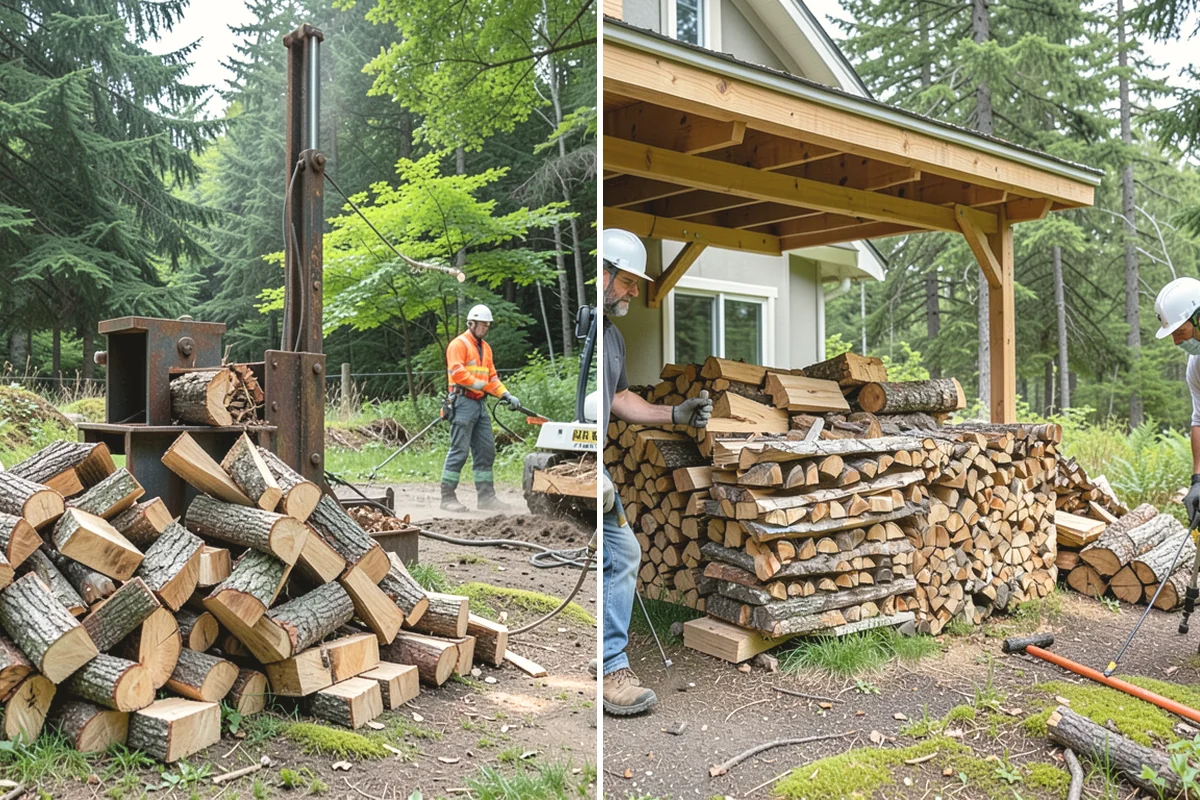 Firewood Organization in Mountlake Terrace, Snohomish County, WA - Assess the existing pile and clear the area