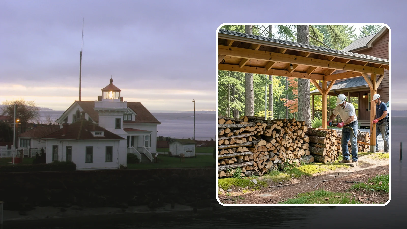 Firewood Organization in Mukilteo, Snohomish County, WA - We reorganize a disorganized woodpile into tidy, well-ventilated stacks that dry faster and are easy to draw from.