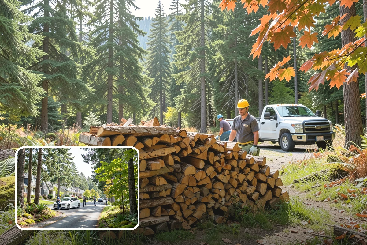 Firewood Organization in Normandy Park, King County, WA - Turns a rotting heap into fast-drying stacks