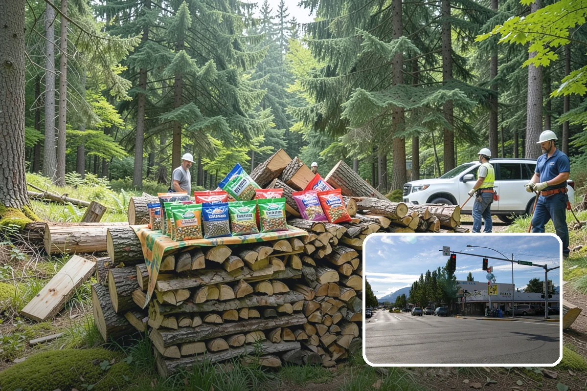 Firewood Organization in North Bend, King County, WA - Turns a rotting heap into fast-drying stacks