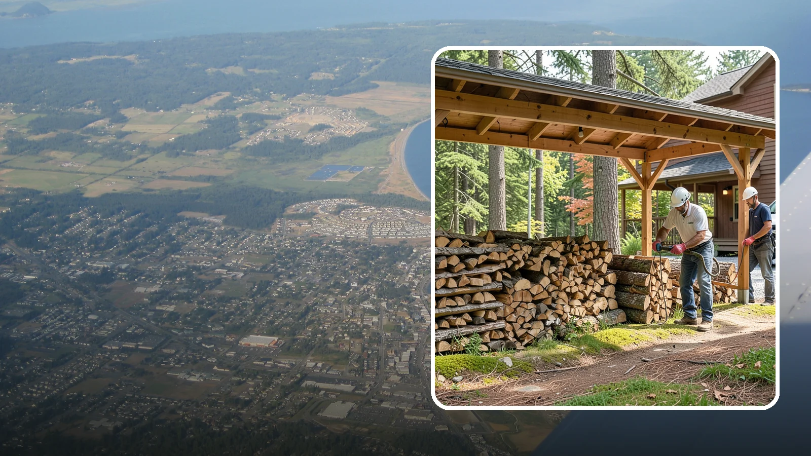 Firewood Organization in Oak Harbor, Island County, WA - We reorganize a disorganized woodpile into tidy, well-ventilated stacks that dry faster and are easy to draw from.