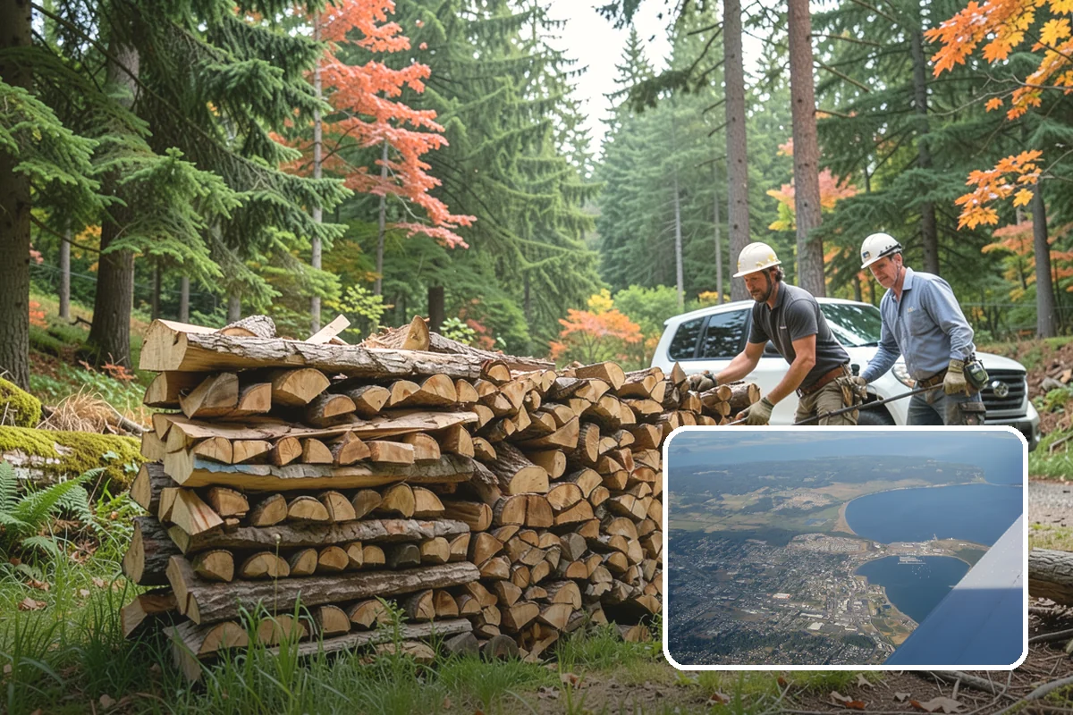 Firewood Organization in Oak Harbor, Island County, WA - Turns a rotting heap into fast-drying stacks