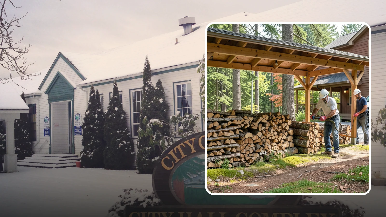 Firewood Organization in Pacific, King County, WA - We reorganize a disorganized woodpile into tidy, well-ventilated stacks that dry faster and are easy to draw from.