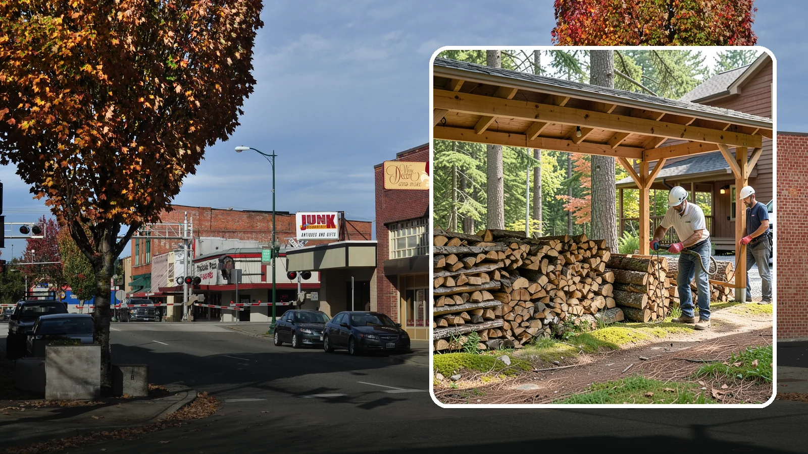 Firewood Organization in Puyallup, Pierce County, WA - We reorganize a disorganized woodpile into tidy, well-ventilated stacks that dry faster and are easy to draw from.