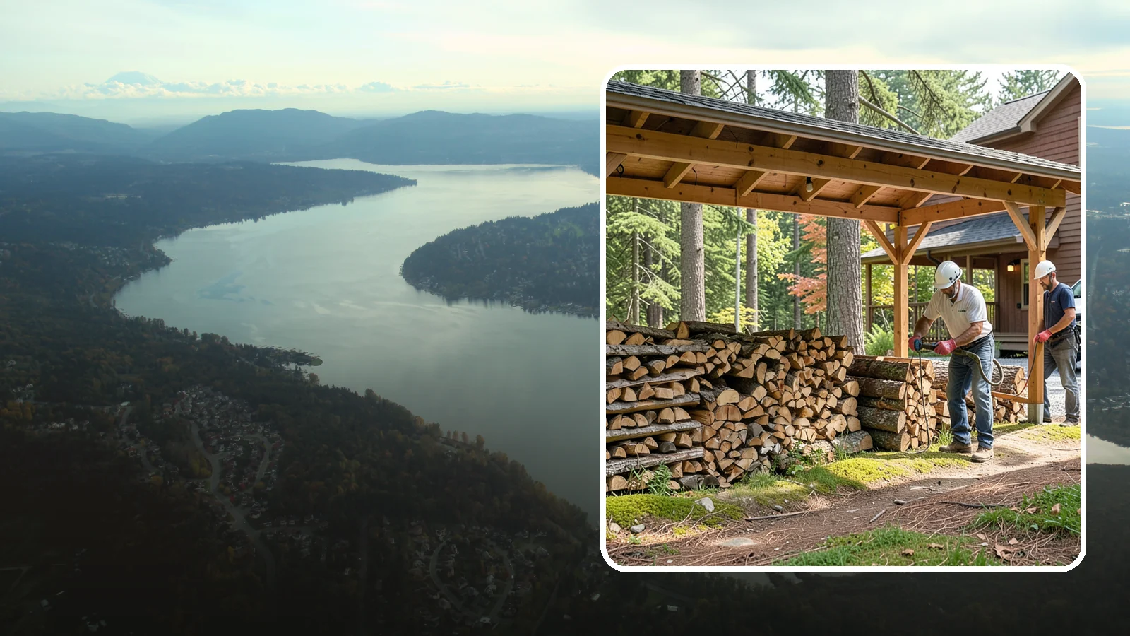 Firewood Organization in Sammamish, King County, WA - We reorganize a disorganized woodpile into tidy, well-ventilated stacks that dry faster and are easy to draw from.