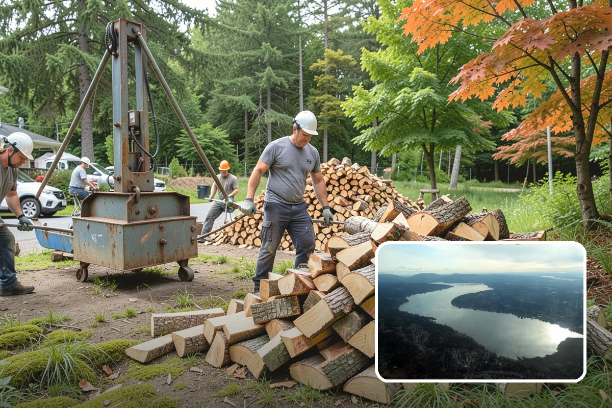 Firewood Organization in Sammamish, King County, WA - Turns a rotting heap into fast-drying stacks