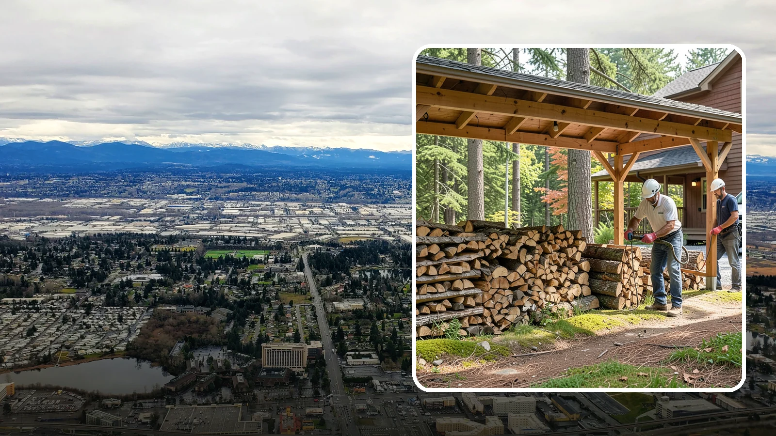 Firewood Organization in SeaTac, WA - We reorganize a disorganized woodpile into tidy, well-ventilated stacks that dry faster and are easy to draw from.