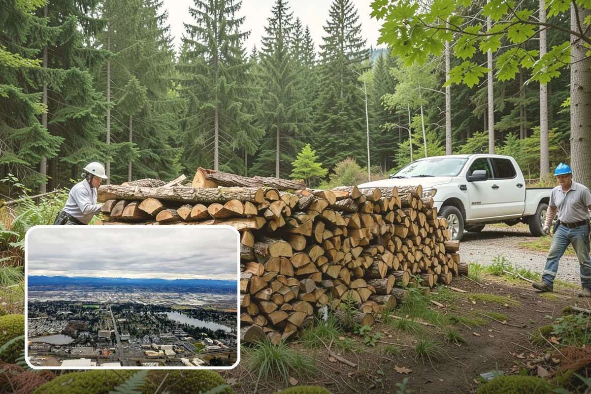 Firewood Organization in SeaTac, WA - Turns a rotting heap into fast-drying stacks