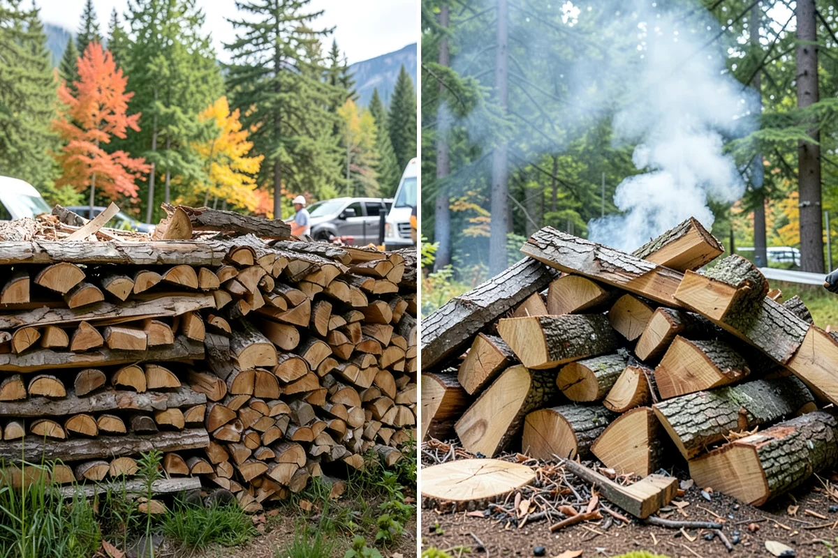 Firewood Organization in SeaTac, WA - Assess the existing pile and clear the area
