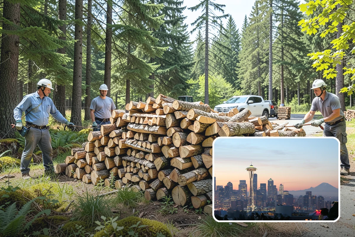 Firewood Organization in Seattle, King County, WA - Turns a rotting heap into fast-drying stacks