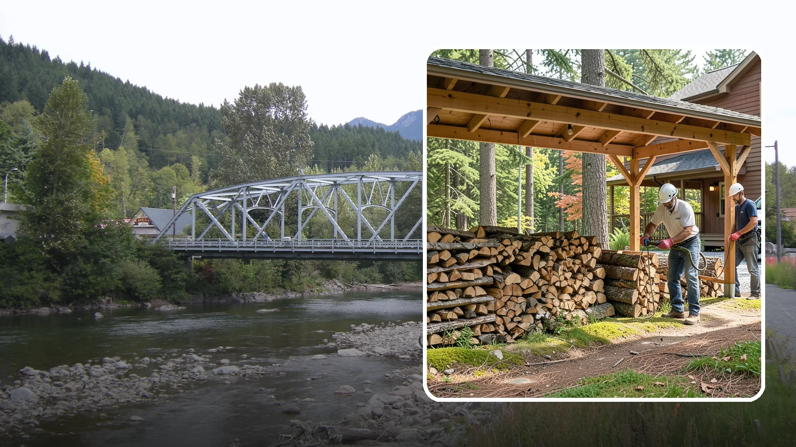 Firewood Organization in Skykomish, King County, WA - We reorganize a disorganized woodpile into tidy, well-ventilated stacks that dry faster and are easy to draw from.