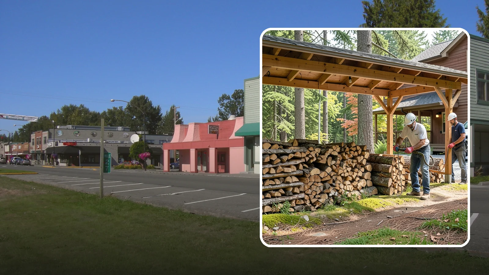 Firewood Organization in Snoqualmie, King County, WA - We reorganize a disorganized woodpile into tidy, well-ventilated stacks that dry faster and are easy to draw from.