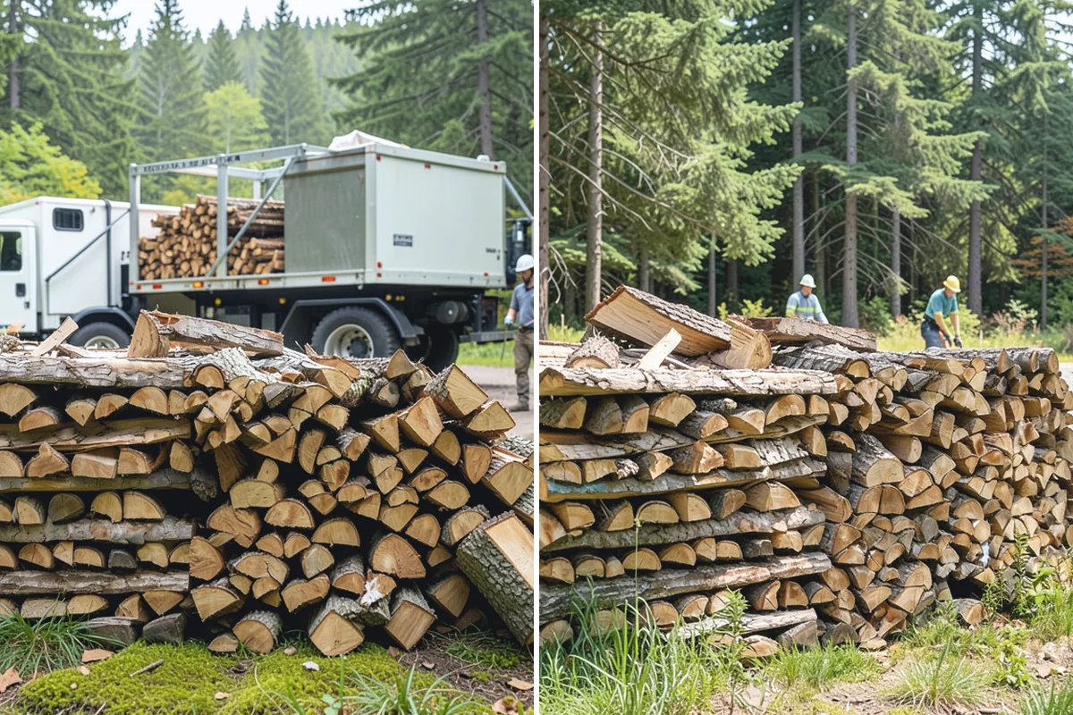 Firewood Organization in South Prairie, Pierce County, WA - Assess the existing pile and clear the area