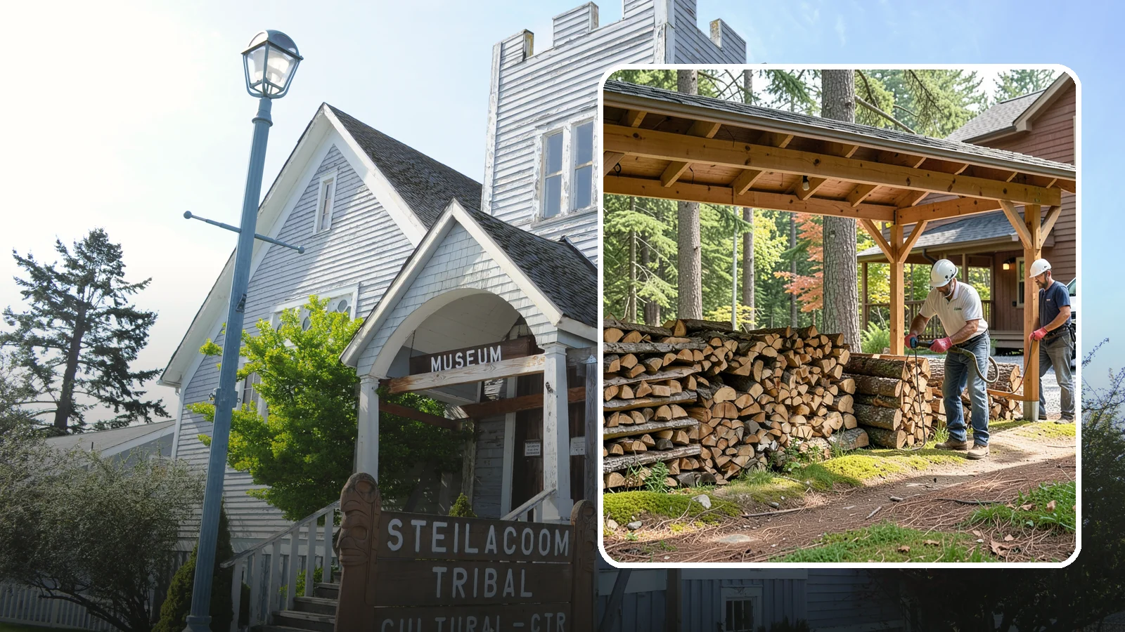 Firewood Organization in Steilacoom, Pierce County, WA - We reorganize a disorganized woodpile into tidy, well-ventilated stacks that dry faster and are easy to draw from.