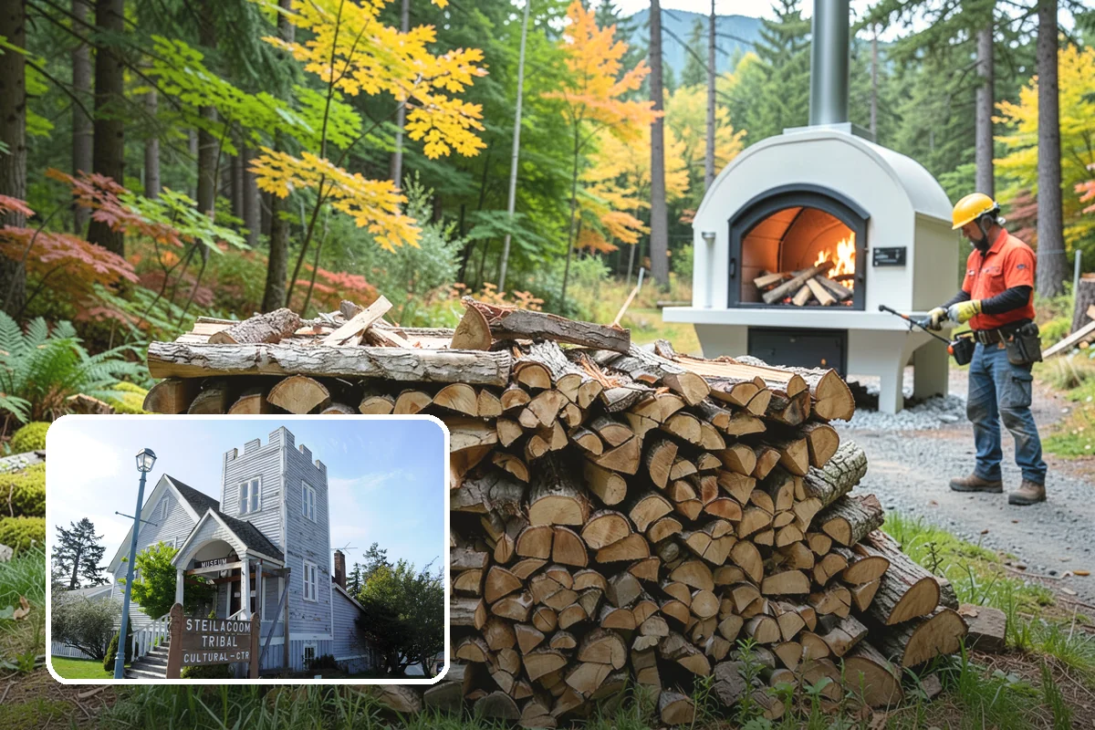 Firewood Organization in Steilacoom, Pierce County, WA - Turns a rotting heap into fast-drying stacks
