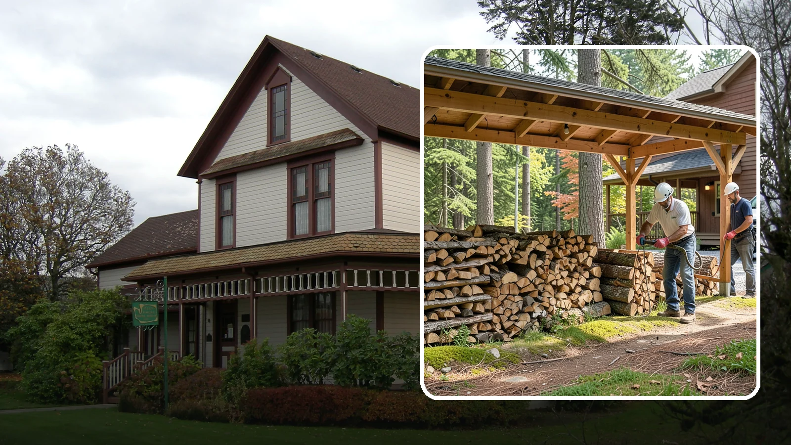 Firewood Organization in Sumner, Pierce County, WA - We reorganize a disorganized woodpile into tidy, well-ventilated stacks that dry faster and are easy to draw from.