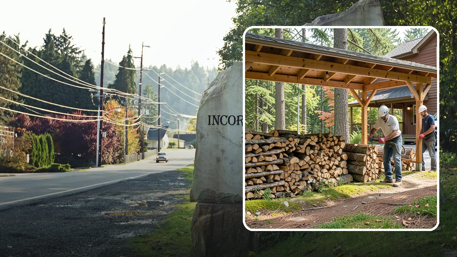 Firewood Organization in Wilkeson, Pierce County, WA - We reorganize a disorganized woodpile into tidy, well-ventilated stacks that dry faster and are easy to draw from.