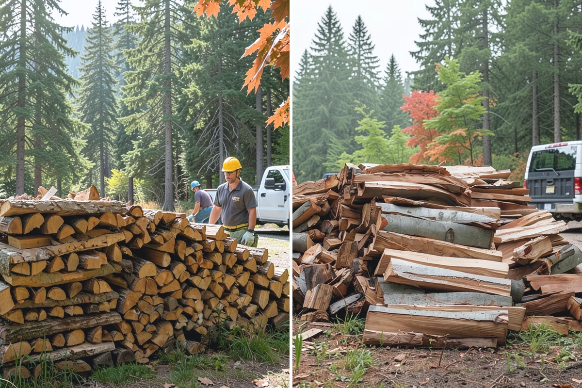 Firewood Organization in Wilkeson, Pierce County, WA - Assess the existing pile and clear the area