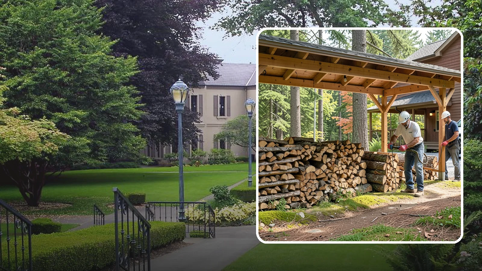 Firewood Organization in Woodinville, King County, WA - We reorganize a disorganized woodpile into tidy, well-ventilated stacks that dry faster and are easy to draw from.