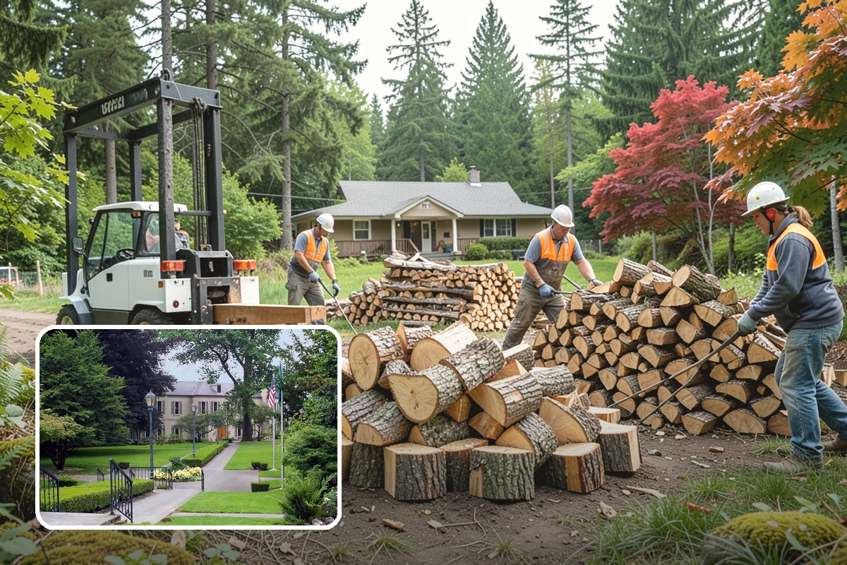 Firewood Organization in Woodinville, King County, WA - Turns a rotting heap into fast-drying stacks