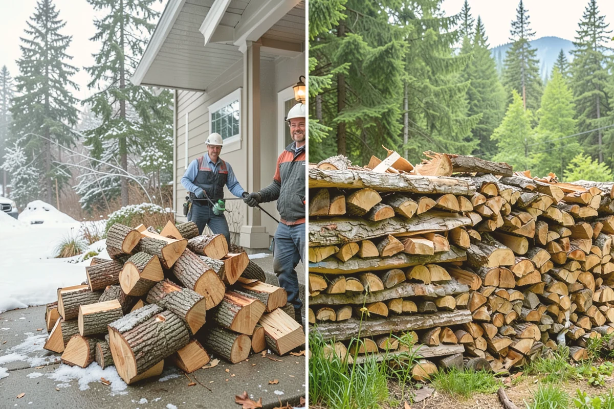 Firewood Pickup in Algona, King County, WA - You order your quantity and choose pickup