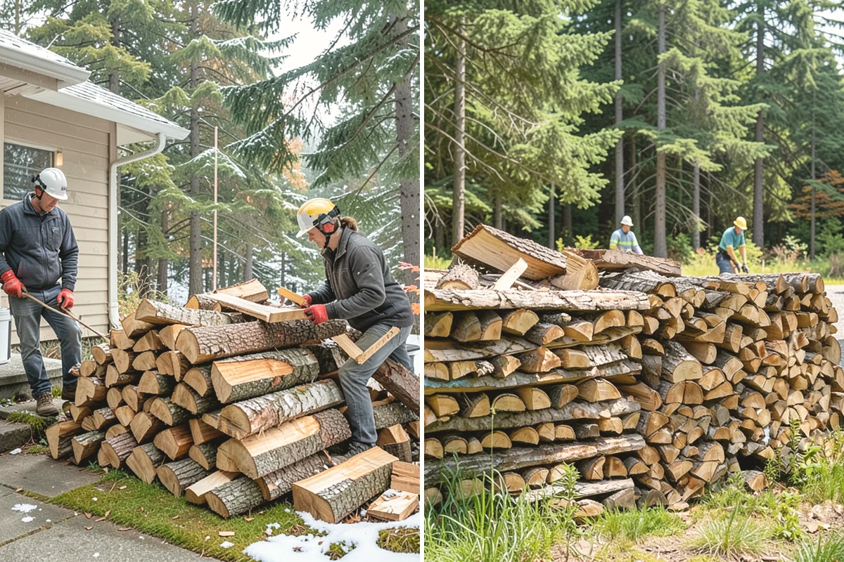 Firewood Pickup in Anacortes, Skagit County, WA - You order your quantity and choose pickup