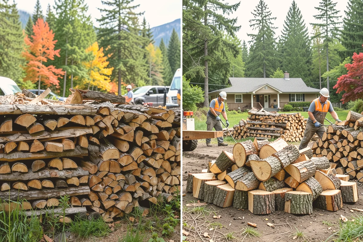 Firewood Pickup in Bellevue, King County, WA - You order your quantity and choose pickup