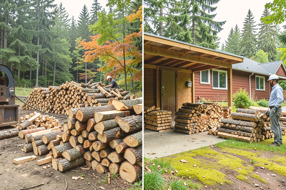 Firewood Pickup in Bothell, King County, WA - You order your quantity and choose pickup