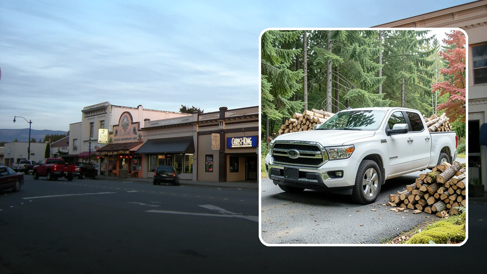 Firewood Pickup in Burlington, Skagit County, WA - Save on delivery by picking up seasoned, ready-to-burn firewood directly from our Pacific Northwest yard.