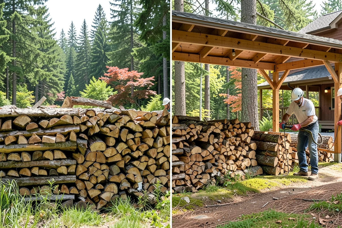 Firewood Pickup in Clyde Hill, King County, WA - You order your quantity and choose pickup