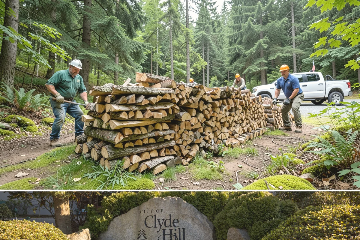 Firewood Pickup in Clyde Hill, King County, WA - Pickup is available year-round, but stock is freshest and most plentiful in late summer and fall.