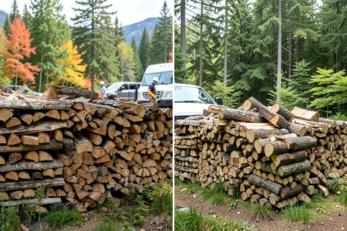 Firewood Pickup in Concrete, Skagit County, WA - You order your quantity and choose pickup