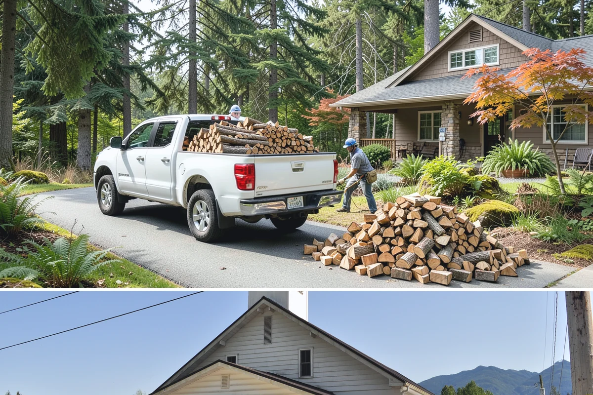 Firewood Pickup in Concrete, Skagit County, WA - Pickup is available year-round, but stock is freshest and most plentiful in late summer and fall.