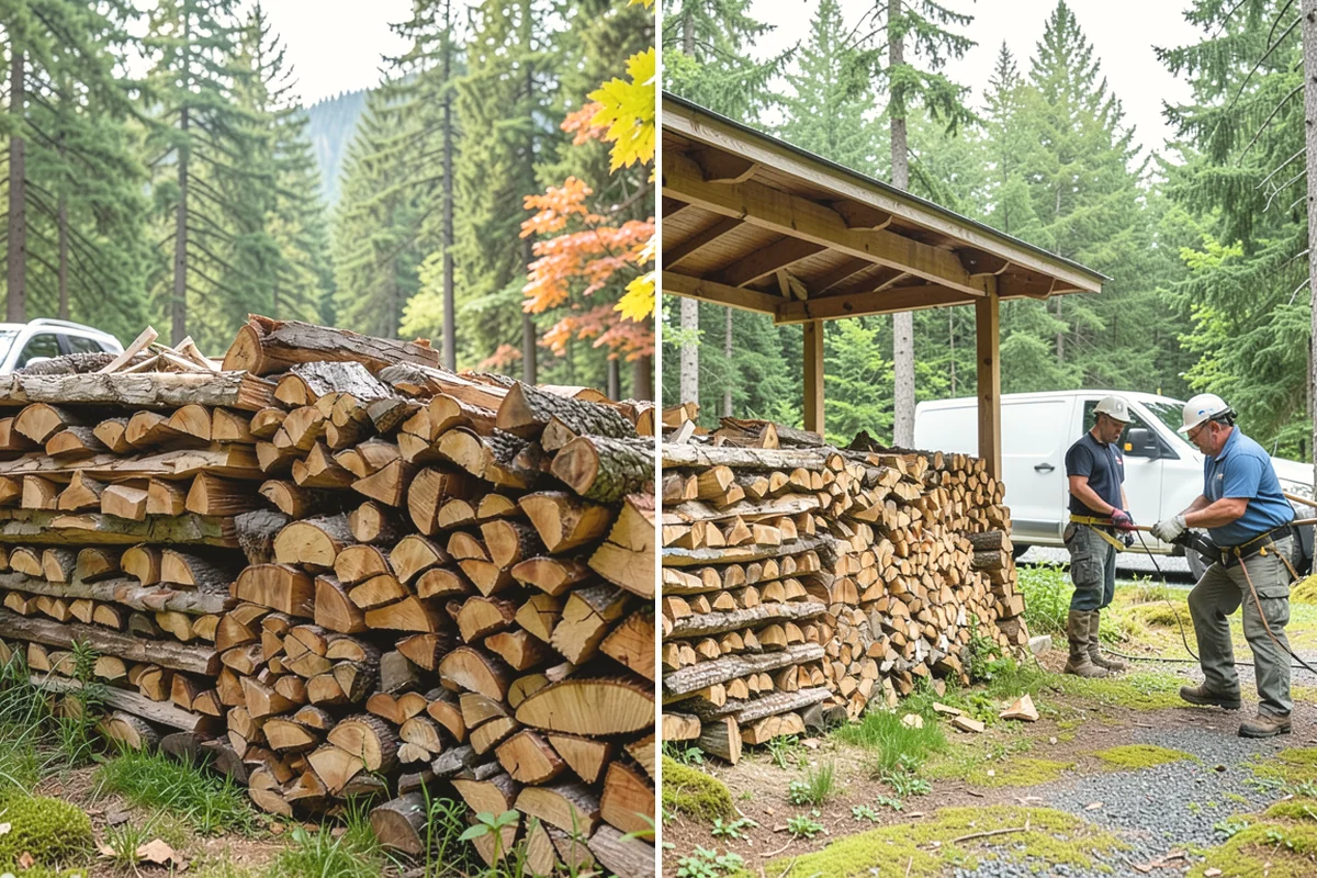 Firewood Pickup in Covington, King County, WA - You order your quantity and choose pickup