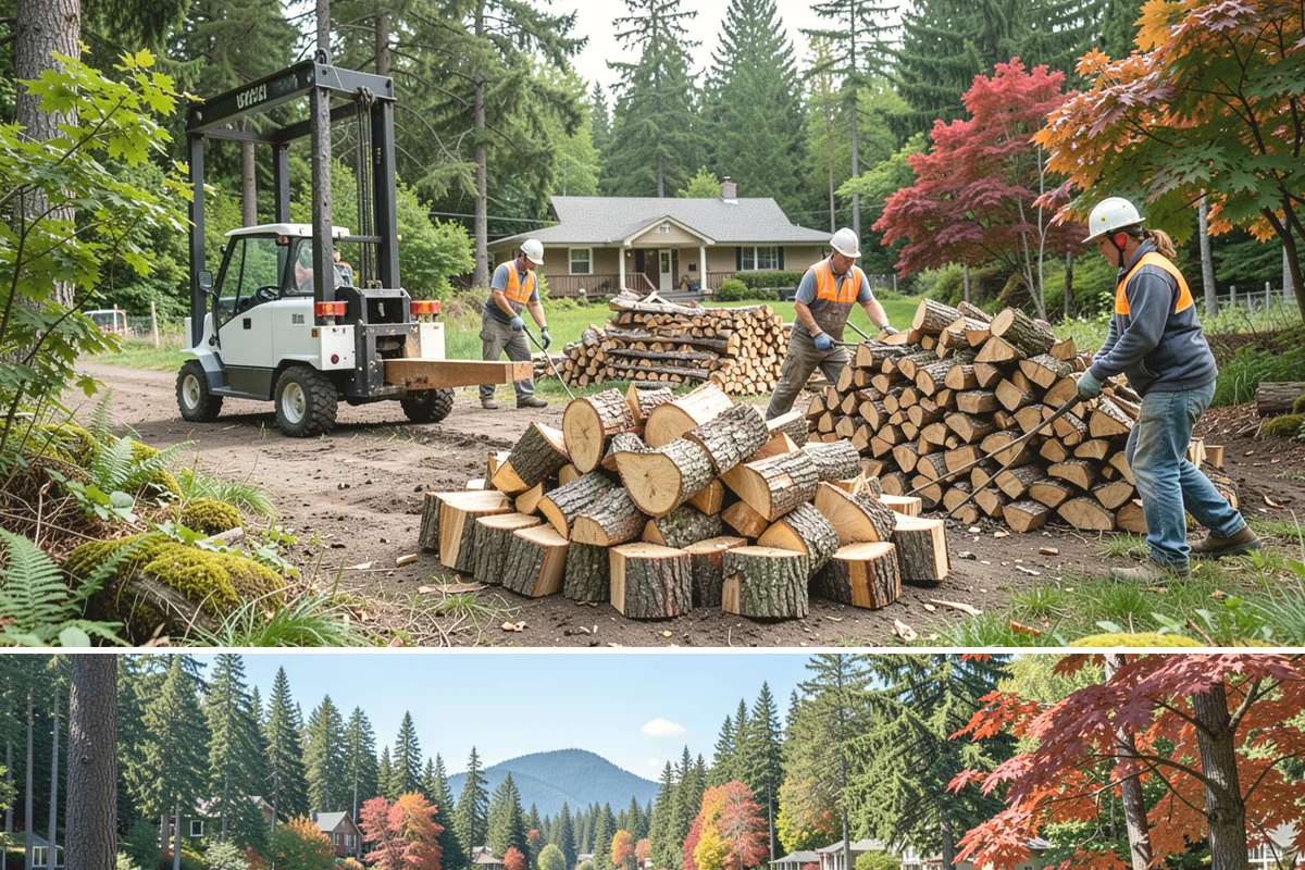 Firewood Pickup in Covington, King County, WA - Pickup is available year-round, but stock is freshest and most plentiful in late summer and fall.