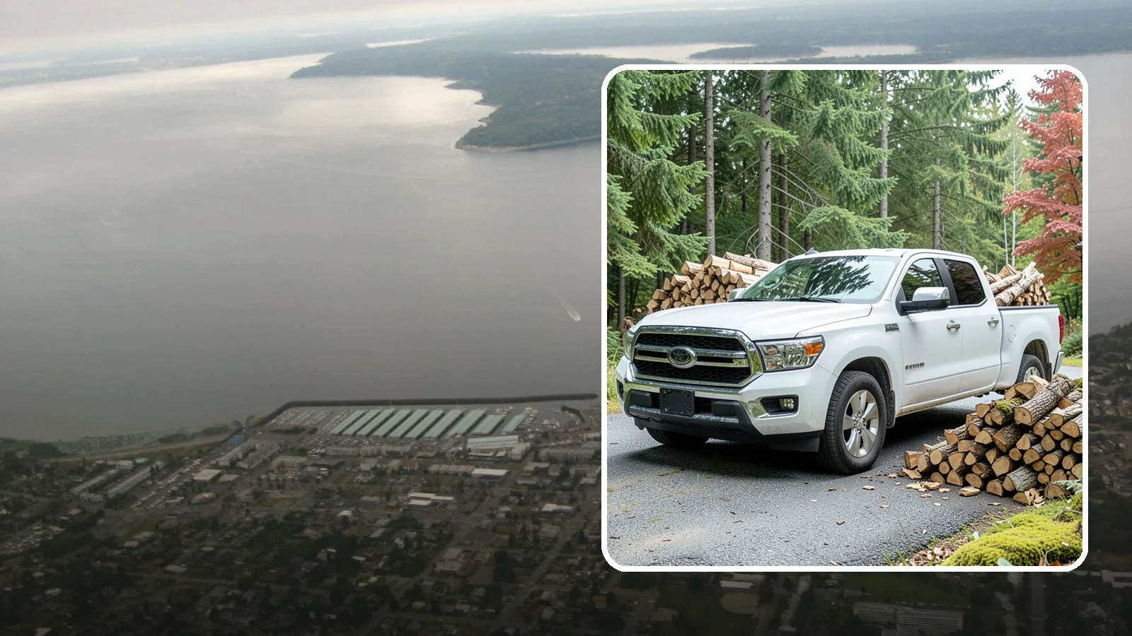 Firewood Pickup in Des Moines, King County, WA - Save on delivery by picking up seasoned, ready-to-burn firewood directly from our Pacific Northwest yard.