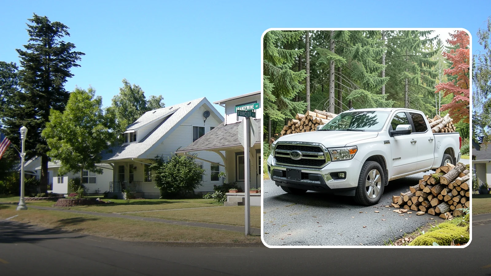 Firewood Pickup in DuPont, Pierce County, WA - Save on delivery by picking up seasoned, ready-to-burn firewood directly from our Pacific Northwest yard.