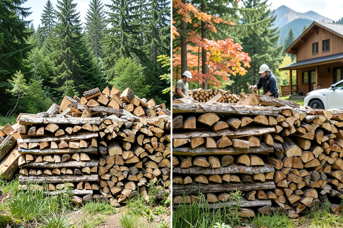 Firewood Pickup in DuPont, Pierce County, WA - You order your quantity and choose pickup