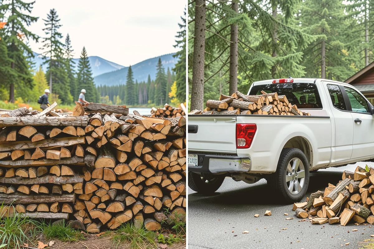 Firewood Pickup in Eatonville, Pierce County, WA - You order your quantity and choose pickup