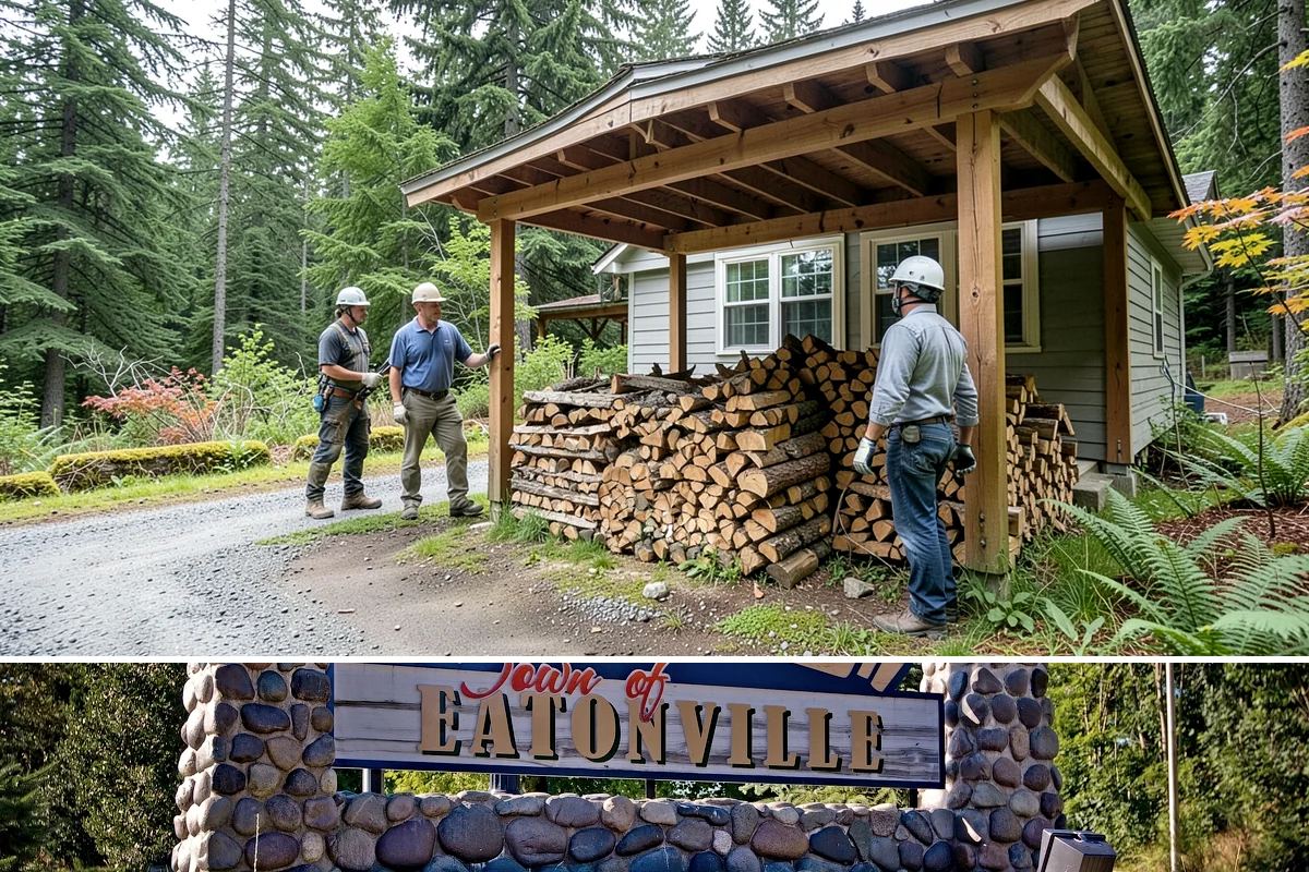 Firewood Pickup in Eatonville, Pierce County, WA - Pickup is available year-round, but stock is freshest and most plentiful in late summer and fall.