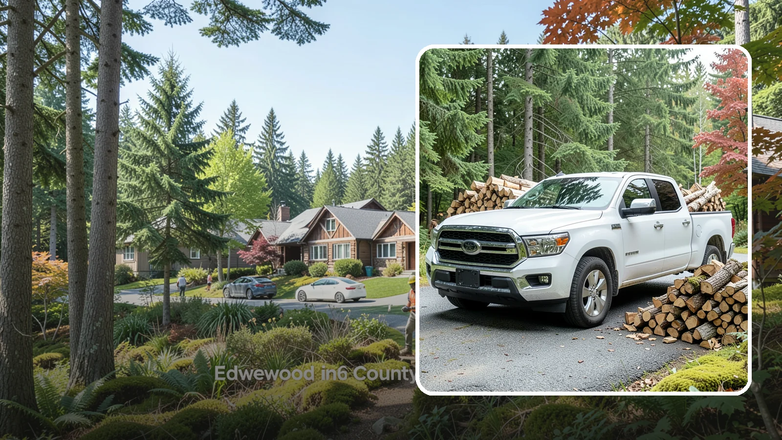 Firewood Pickup in Edgewood, Pierce County, WA - Save on delivery by picking up seasoned, ready-to-burn firewood directly from our Pacific Northwest yard.