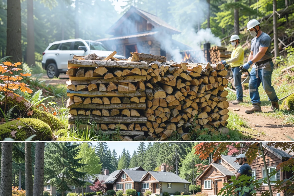 Firewood Pickup in Edgewood, Pierce County, WA - Pickup is available year-round, but stock is freshest and most plentiful in late summer and fall.