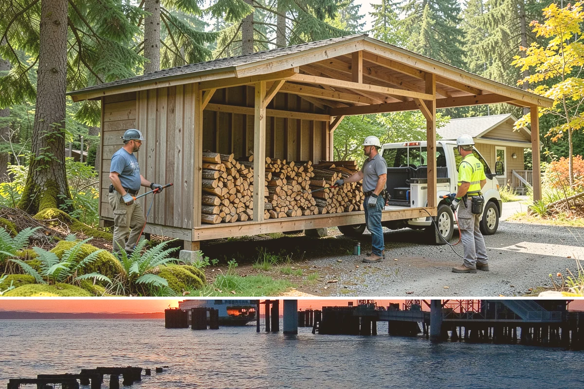 Firewood Pickup in Edmonds, Snohomish County, WA - Pickup is available year-round, but stock is freshest and most plentiful in late summer and fall.