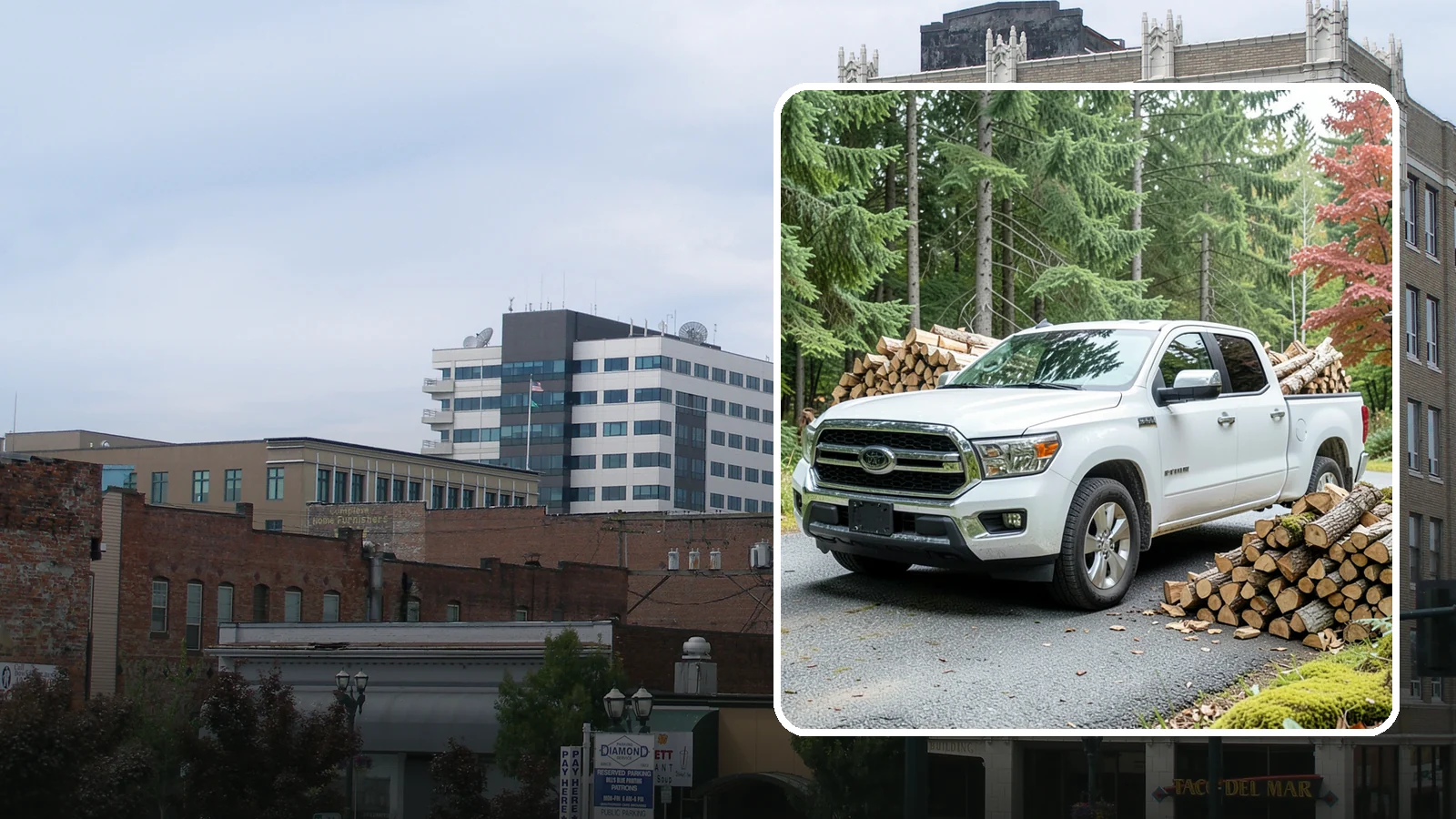 Firewood Pickup in Everett, Snohomish County, WA - Save on delivery by picking up seasoned, ready-to-burn firewood directly from our Pacific Northwest yard.