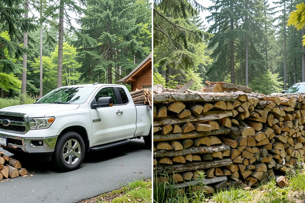Firewood Pickup in Everett, Snohomish County, WA - You order your quantity and choose pickup