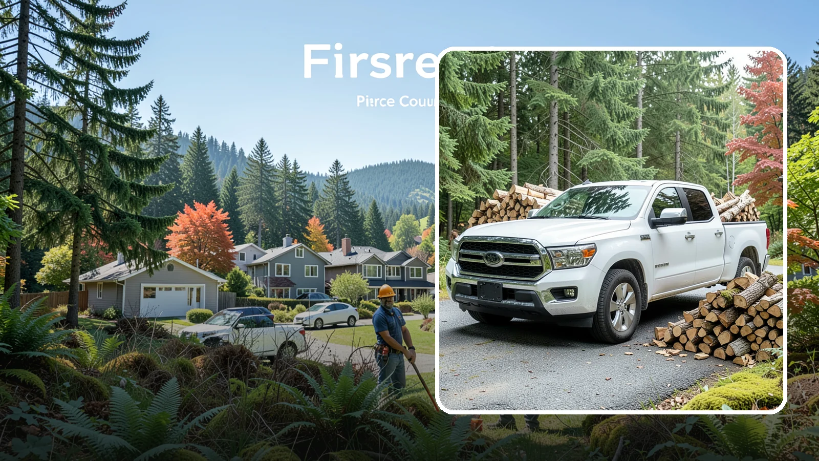 Firewood Pickup in Fircrest, Pierce County, WA - Save on delivery by picking up seasoned, ready-to-burn firewood directly from our Pacific Northwest yard.