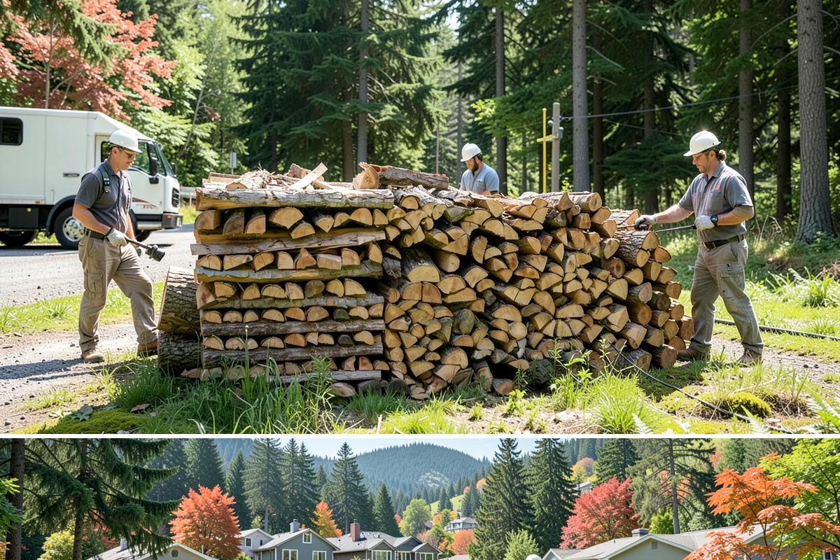 Firewood Pickup in Fircrest, Pierce County, WA - Pickup is available year-round, but stock is freshest and most plentiful in late summer and fall.